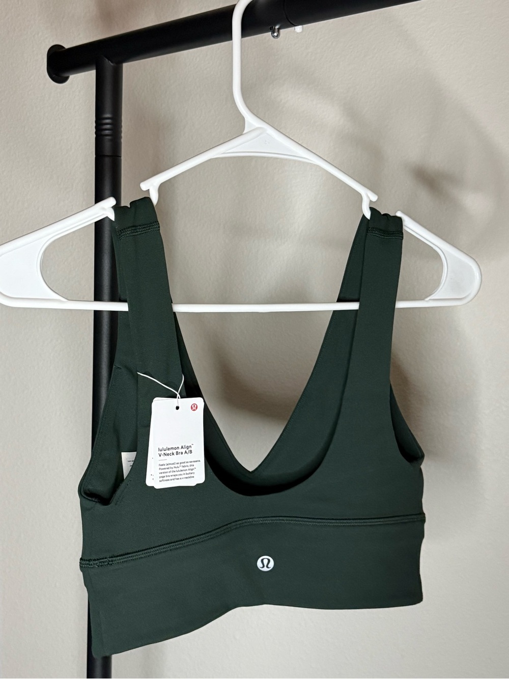 lululemon athletica Align V-Neck Sports Bra — Dark Green